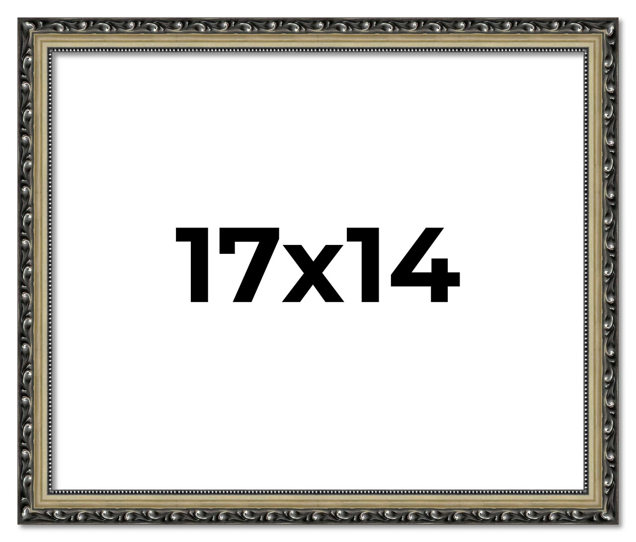 17x14 Solid Wood Antique Picture Frame with UV-Resistant Acrylic & Acid-Free Backing, Available in 4 Finishes: Bronze, Gold, Silver, and Gold with Black